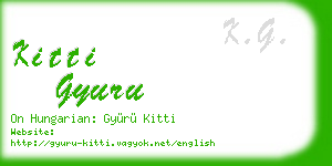 kitti gyuru business card